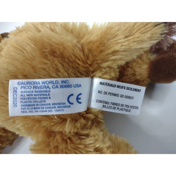 Aurora Plush Bull Toro Mini Flopsie Texas Longhorn Highland Cow 8" - Picture 8 of 8